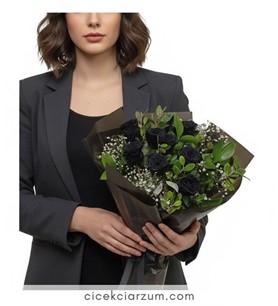 siyahgül konyaçiçekçi gülbuketi